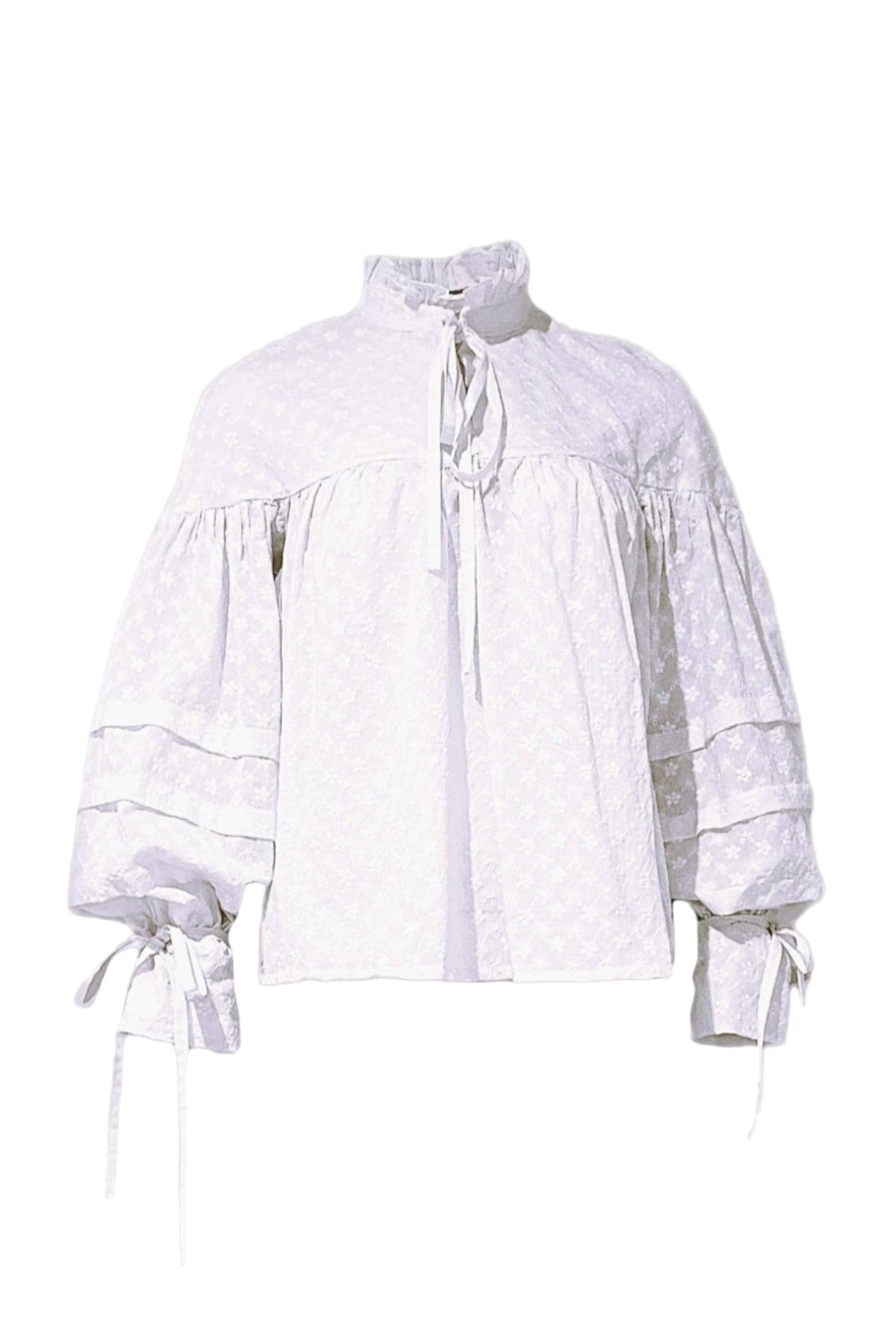 Embroidered Cotton Voile Blouse