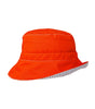 Introducing our versatile summer hat in deep orange denim featuring a stylish combination of white and navy striped cotton. The slim tie on the back allows for adjustable sizing, ensuring a perfect fit. Embrace the warmth of the sun while looking effortlessly chic.  DETAILS AND CARE  Fabric - denim 100% cottoton, &nbsp;70% Ramie 30% cotton  Hand wash