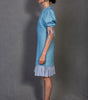 Whispering Sky Puff Sleeve Denim Dress