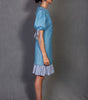 Whispering Sky Puff Sleeve Denim Dress