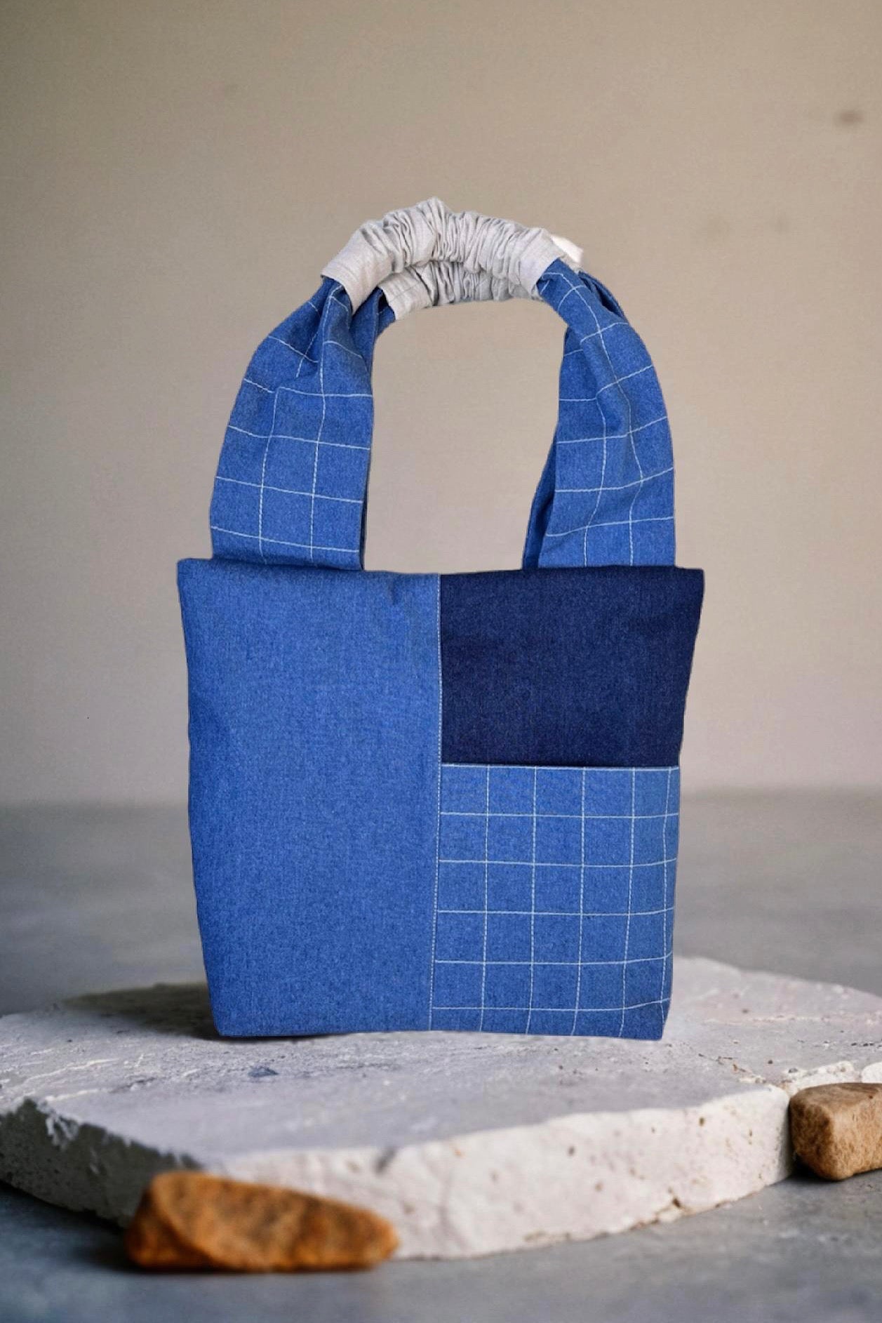 Artistic Denim Statement Bag