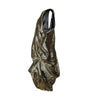 Gold metallic bag on a white background