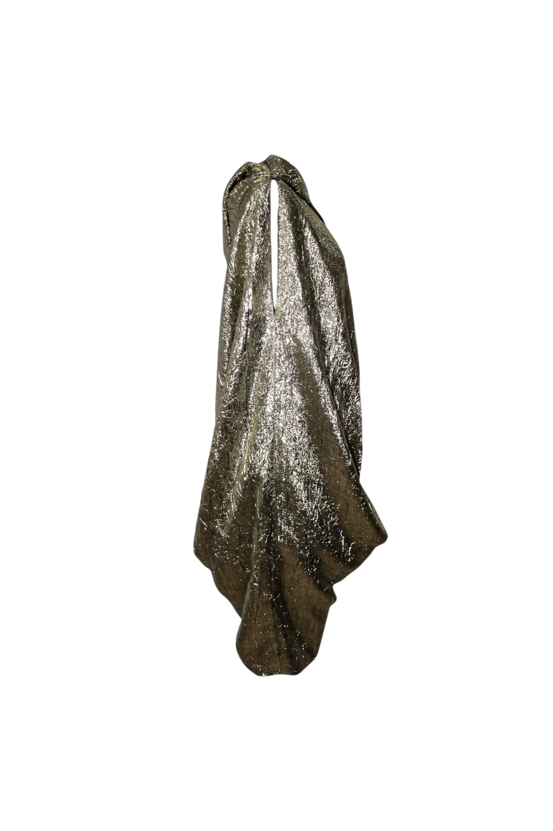 Textured fabric draped over a white background