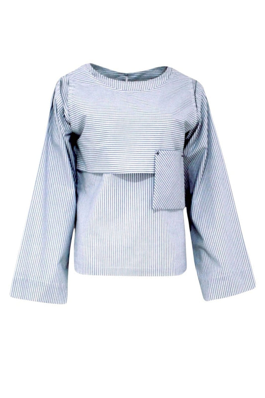 Regal Stripe Statement Blouse