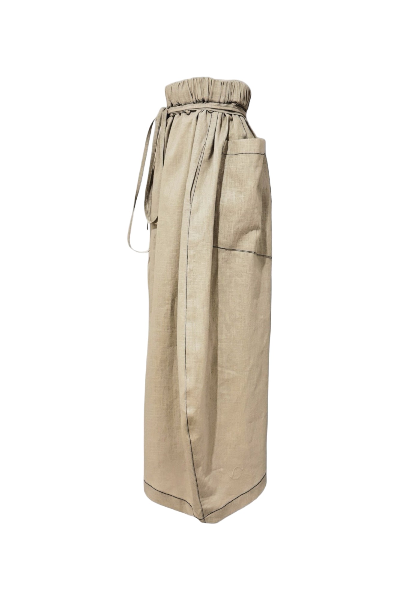 Linen-look sample skirt with pleated volume