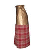Luxe Metallic Gold & Plaid Skirt