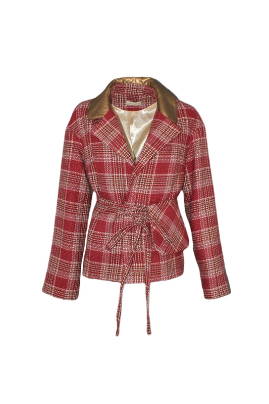 Women's Red Plaid Jacket