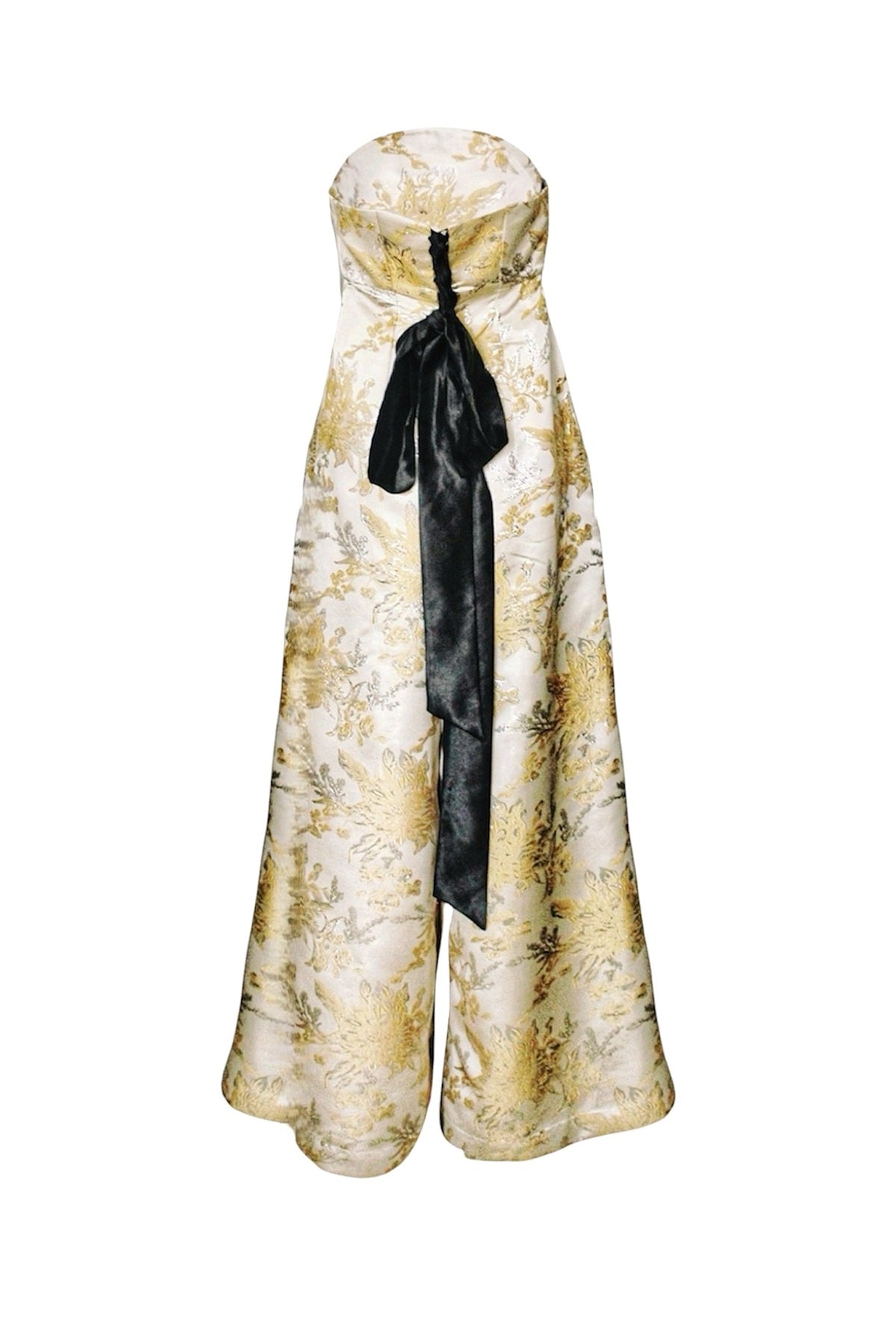 Marbled patterned fabric with a black ribbon on a white background