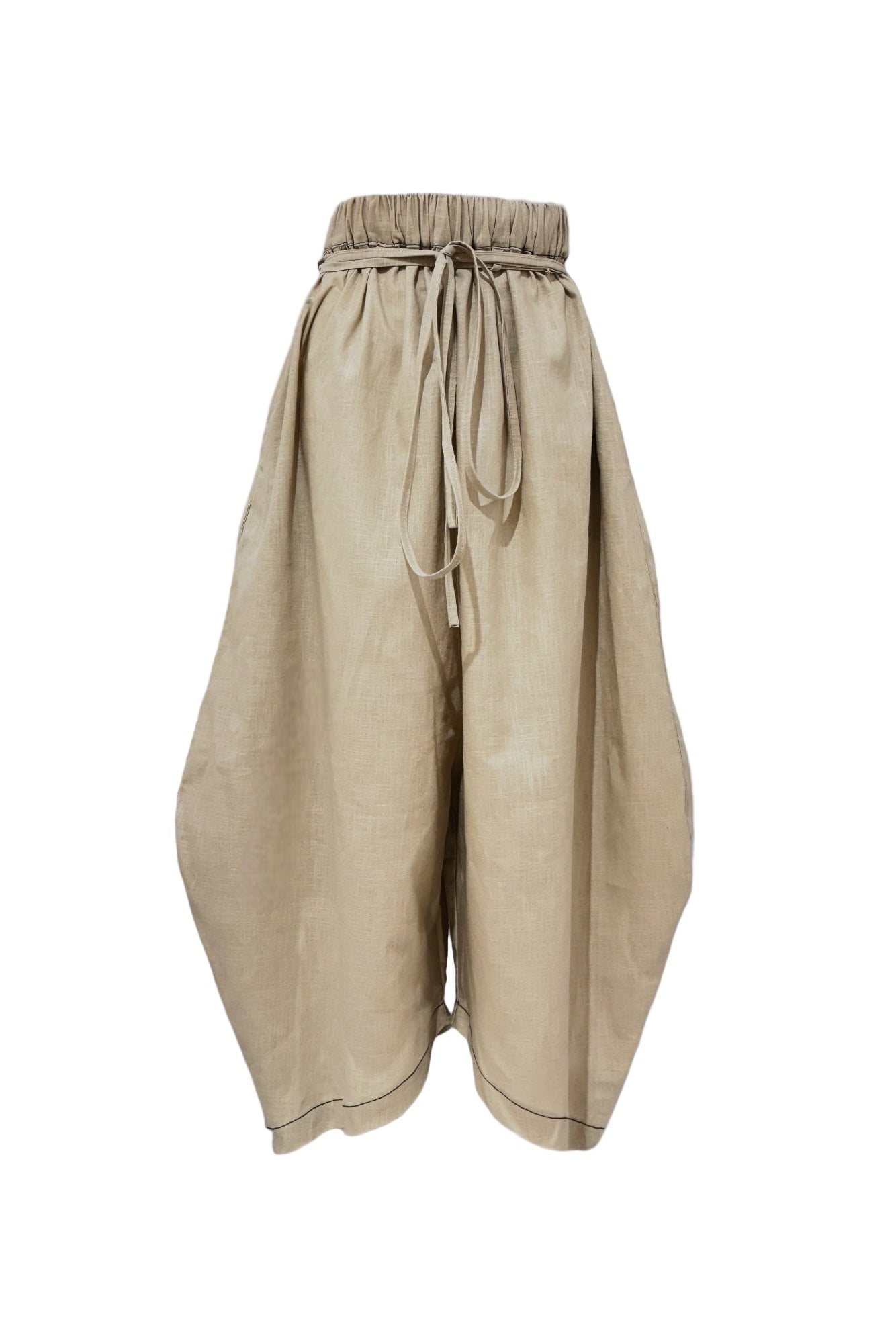 Linen-look sample skirt with pleated volume