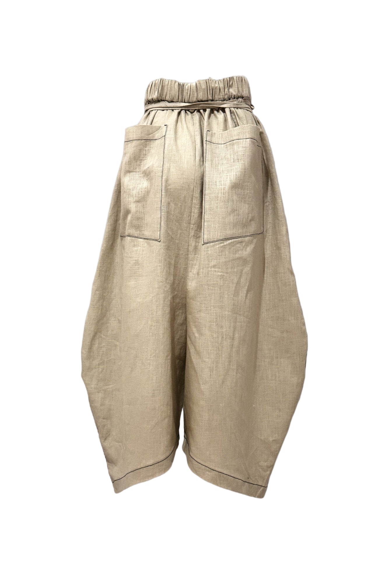 Linen-look sample skirt with pleated volume