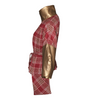 Modern Plaid & Metallic Gold Kimono-Sleeve Jacket