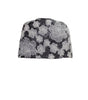Floral-patterned beanie on a white background