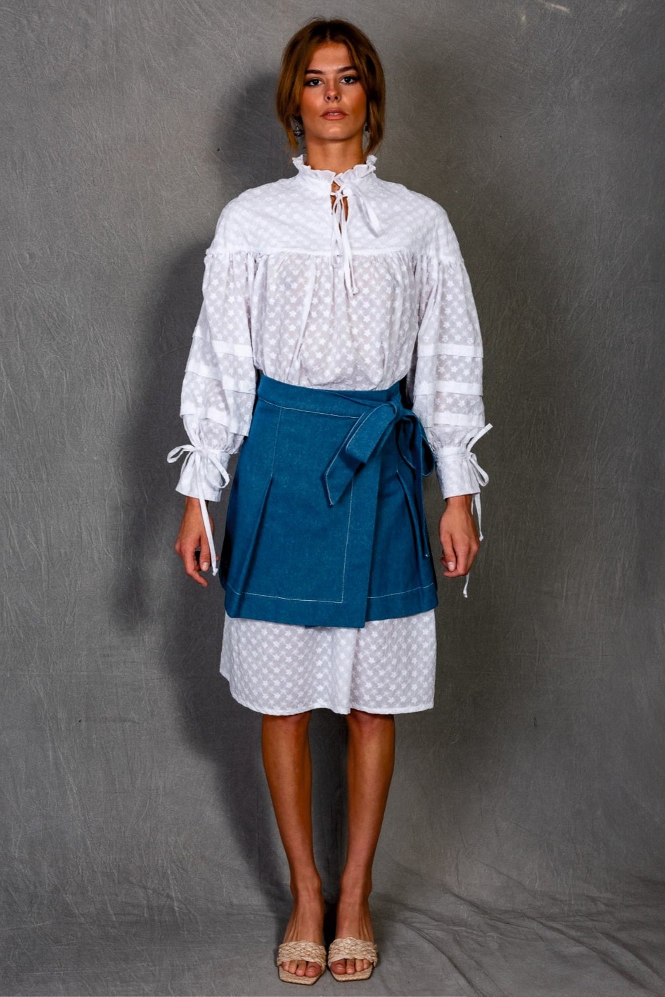 Embroidered Cotton Voile Dress