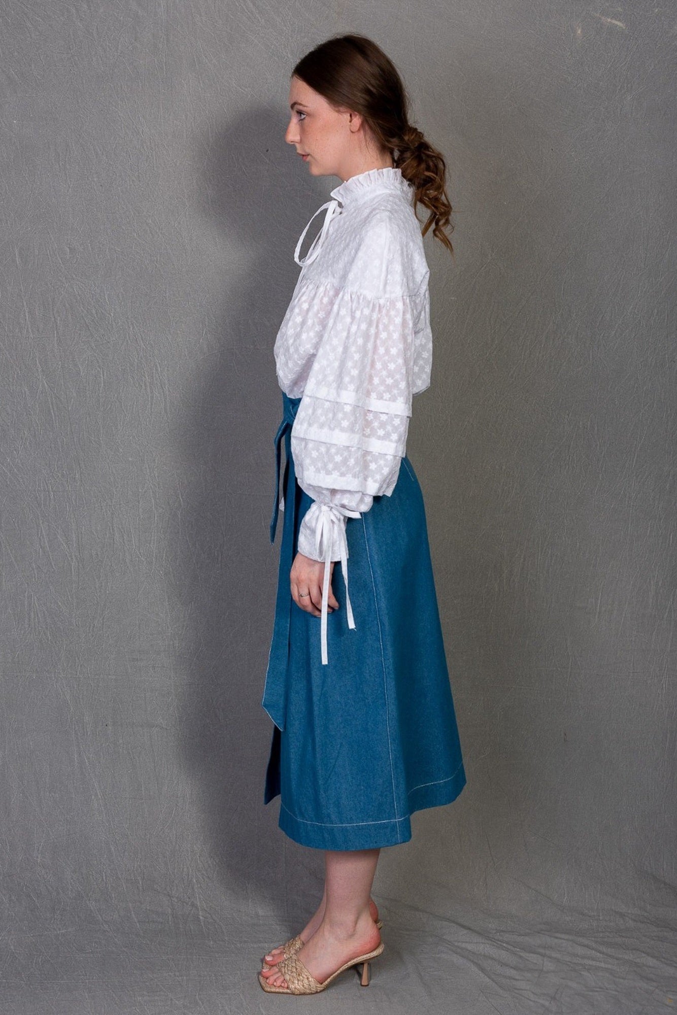 Embroidered Cotton Voile Blouse
