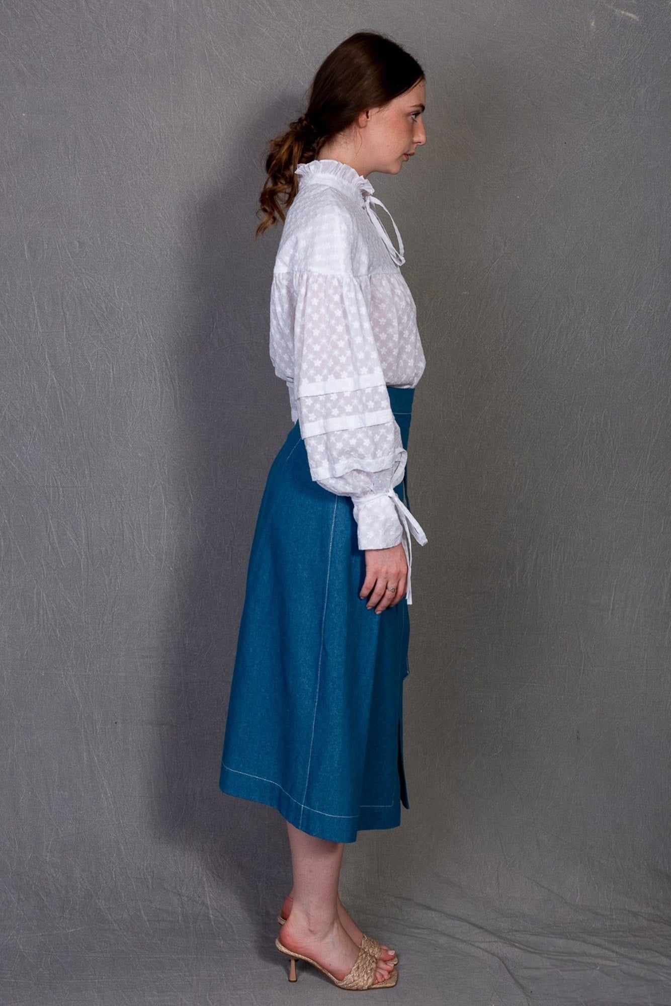 Embroidered Cotton Voile Blouse