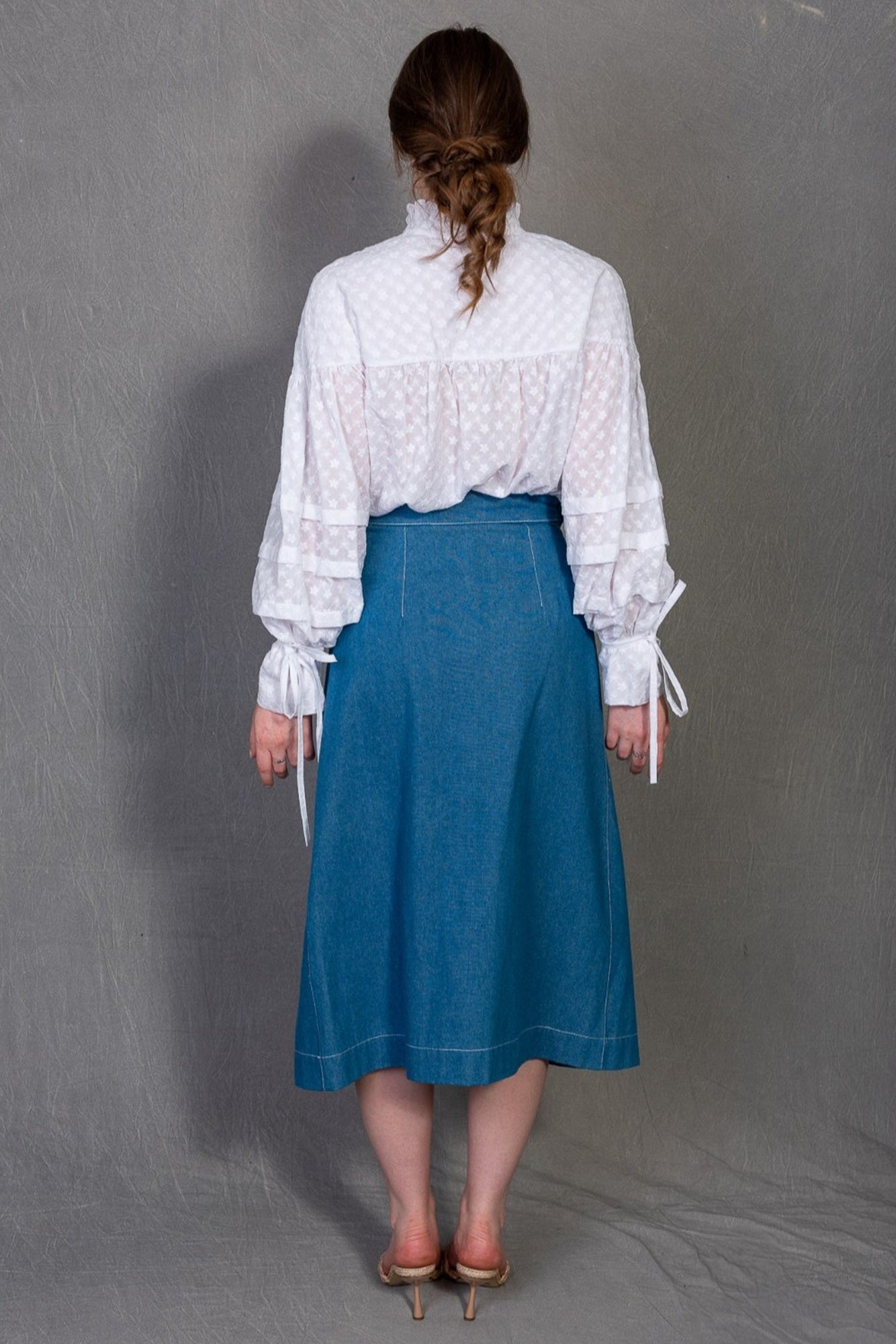 Embroidered Cotton Voile Blouse