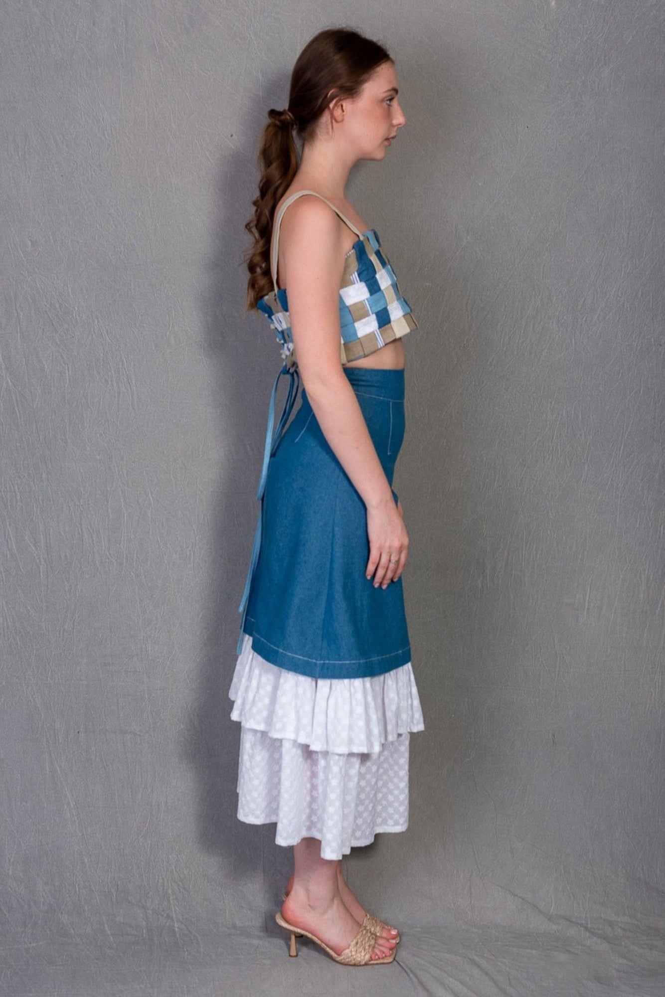 Ethereal Plaid Couture Bustier