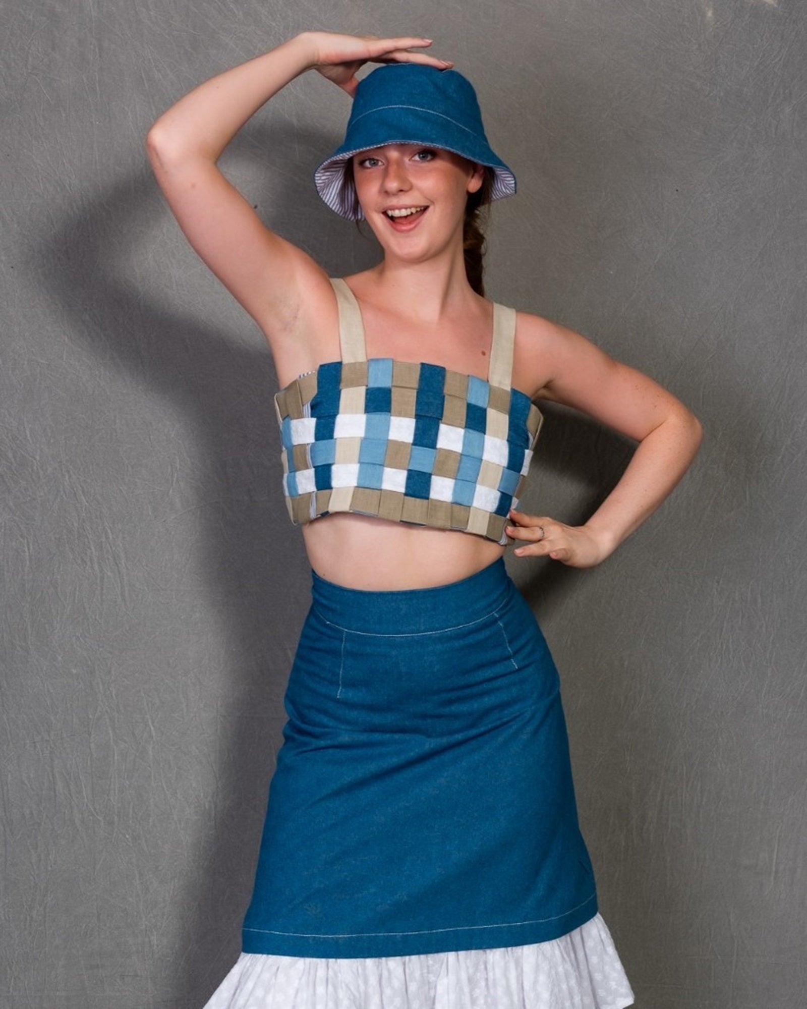 Ethereal Plaid Couture Bustier