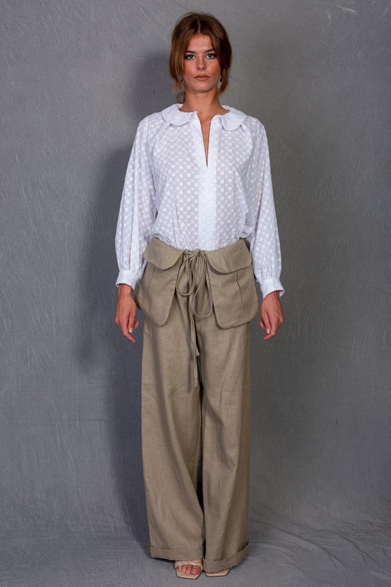 Serene White Blossom Blouse