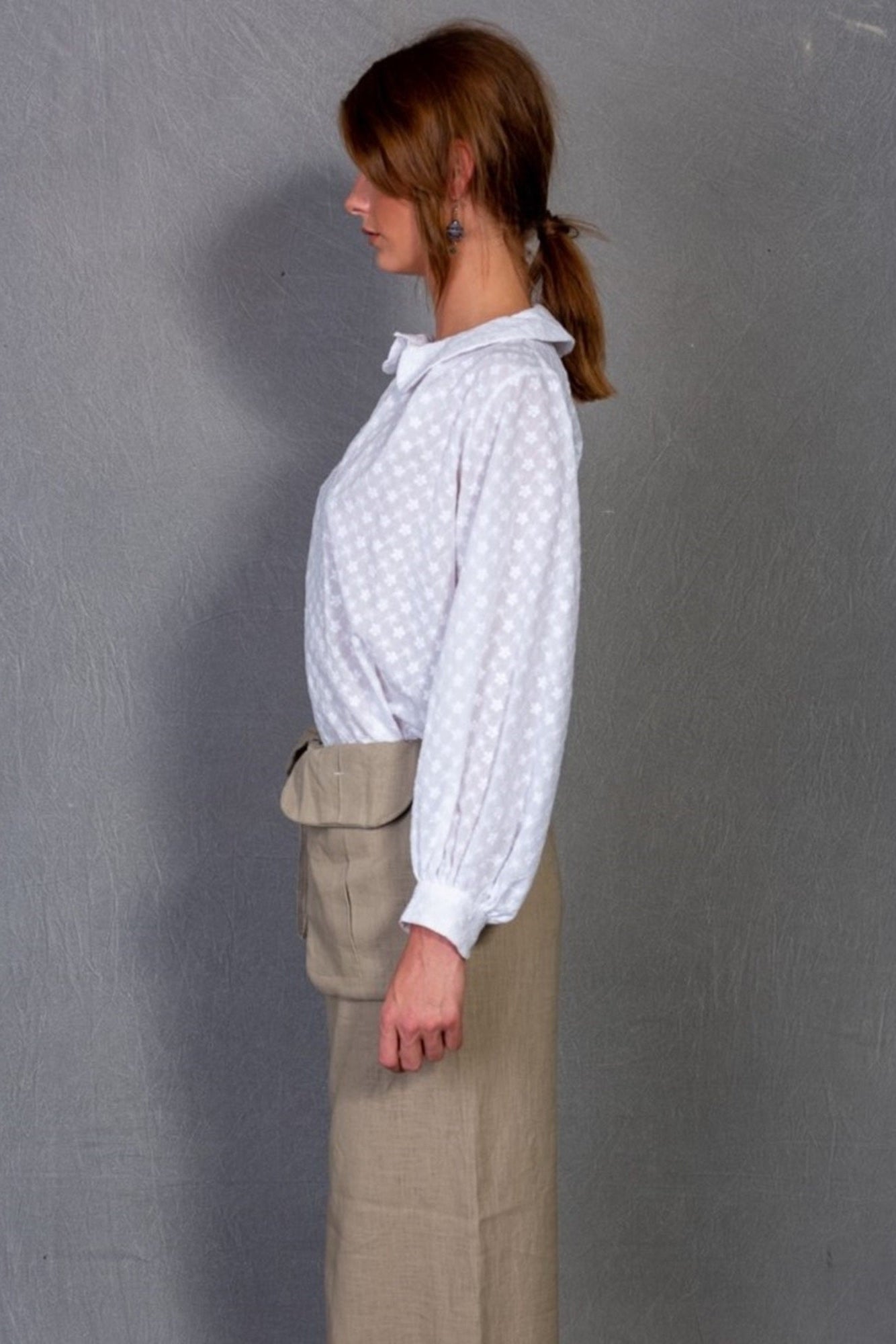 Serene White Blossom Blouse