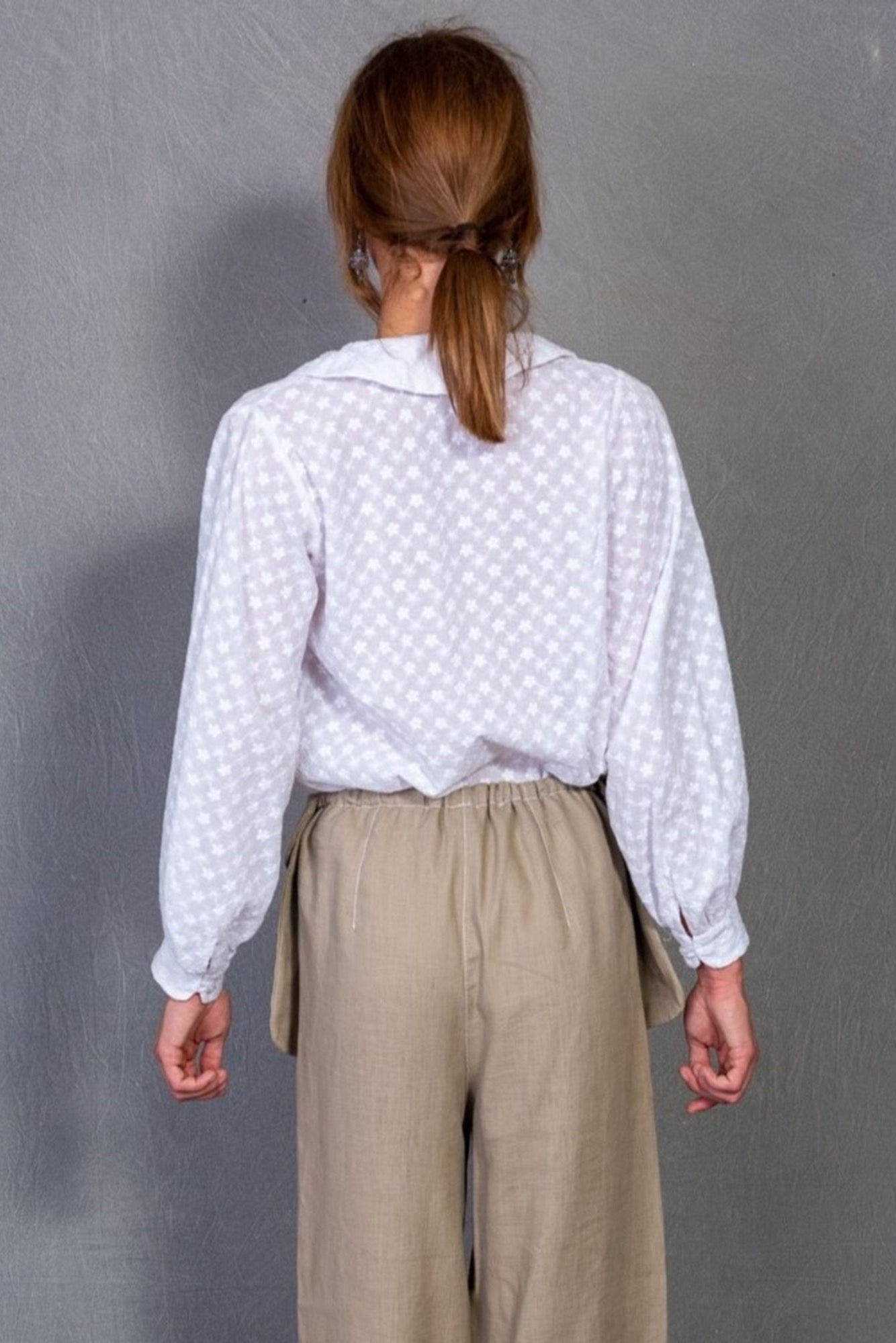 Serene White Blossom Blouse