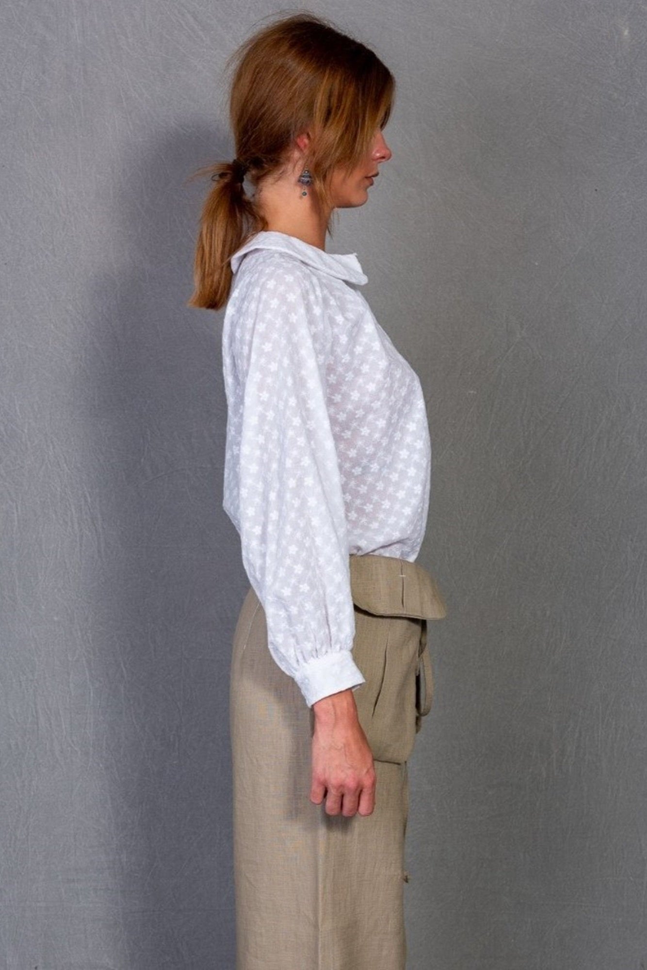 Serene White Blossom Blouse