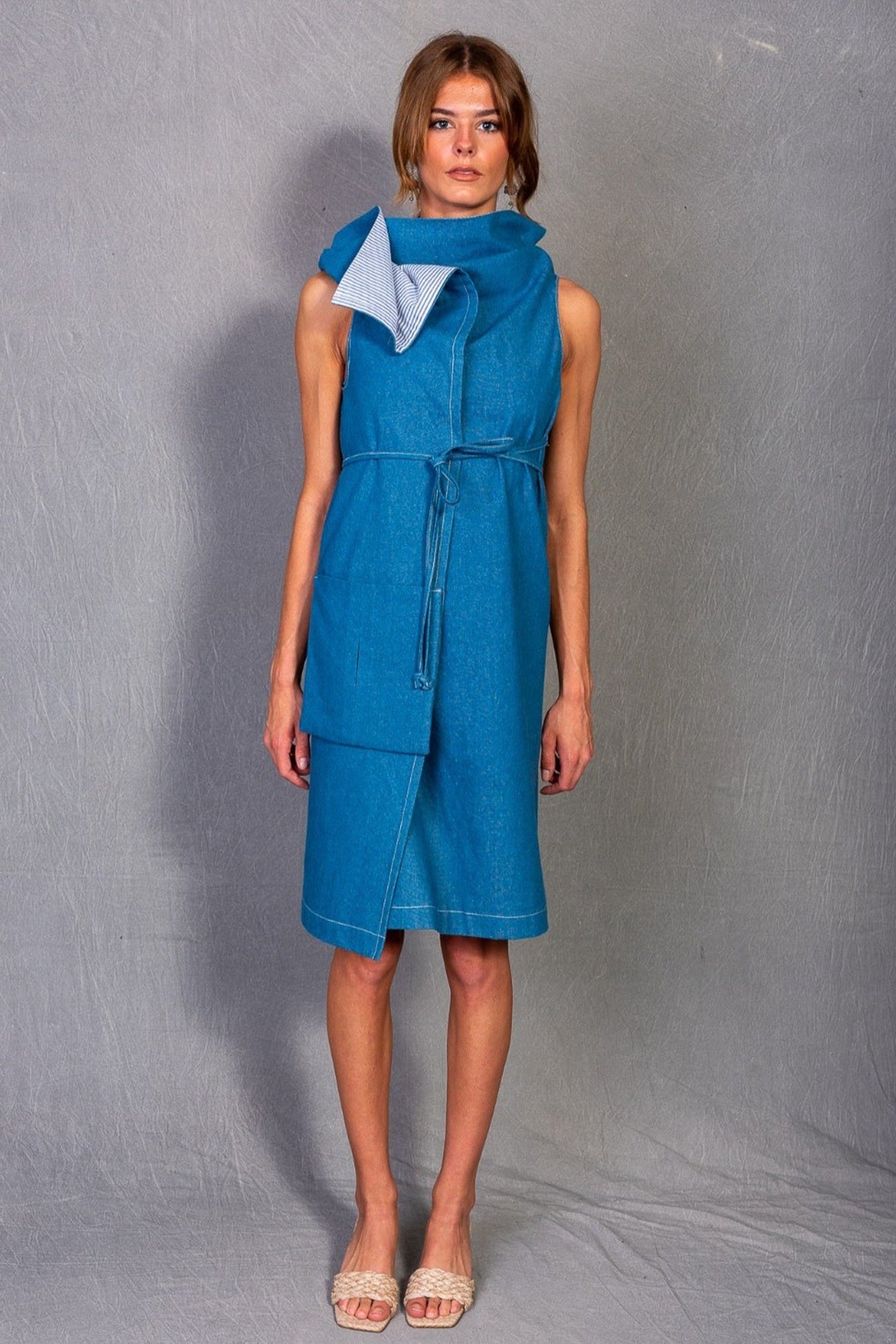 Extravagant Denim Showstopper Dress