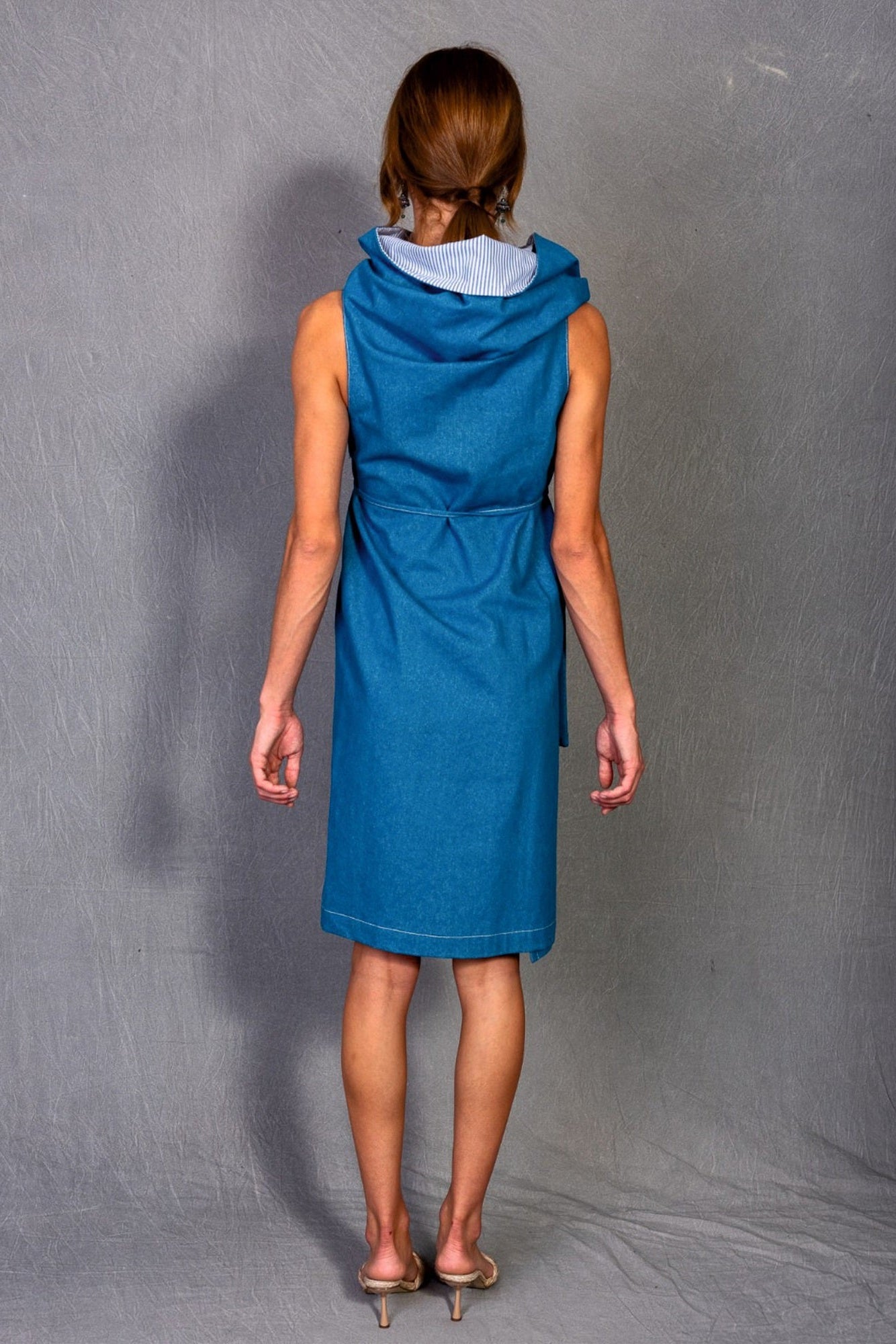 Extravagant Denim Showstopper Dress