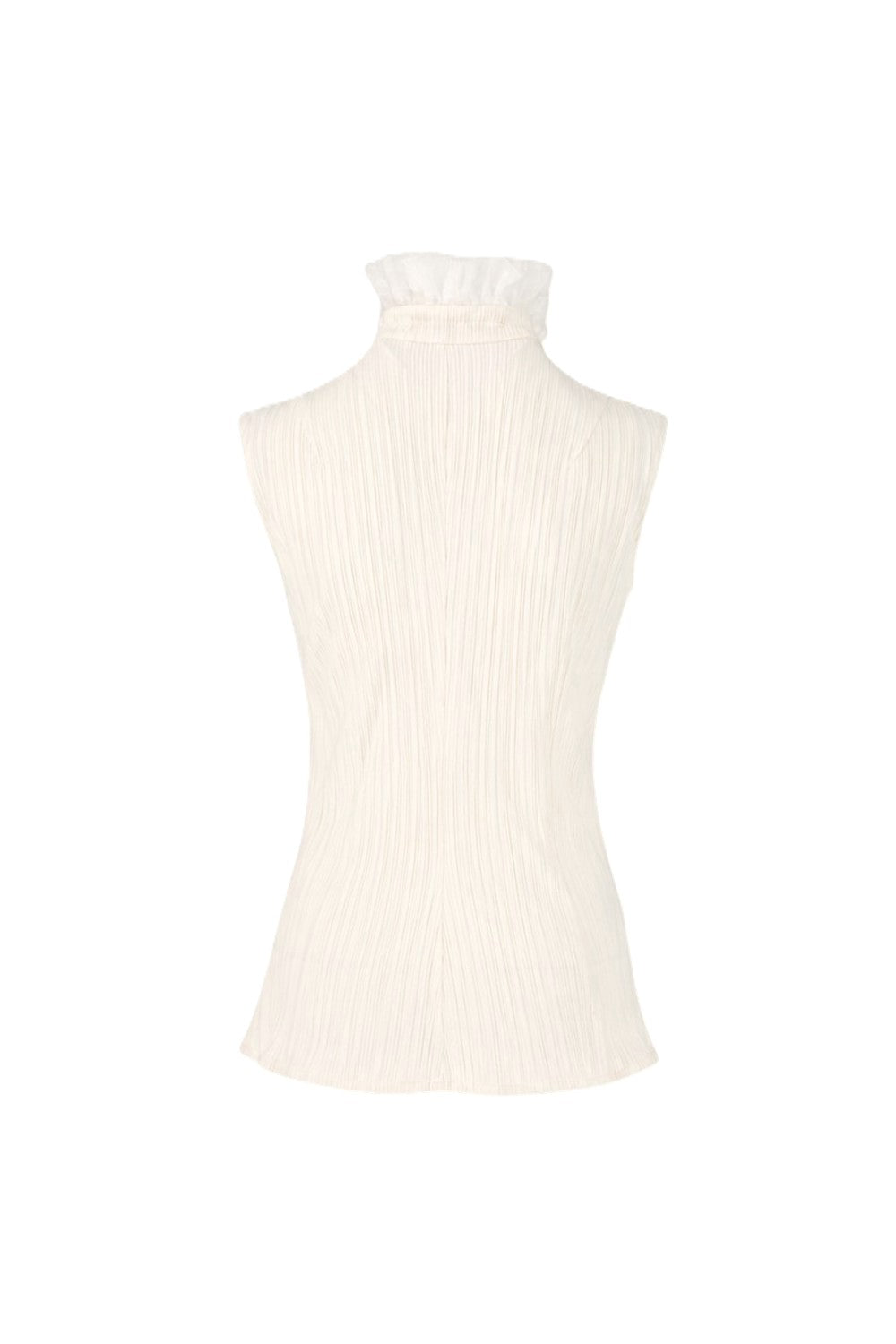White ribbed tank top on a white background