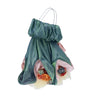 Decorative bag with flowers and crystals on a white background