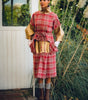 Luxe Metallic Gold & Plaid Skirt