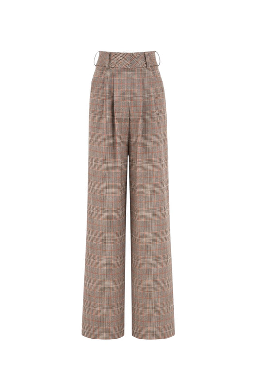 Plaid pants on a white background