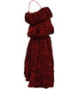 Red floral dress on a white background