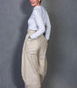 Linen-look sample skirt with pleated volume