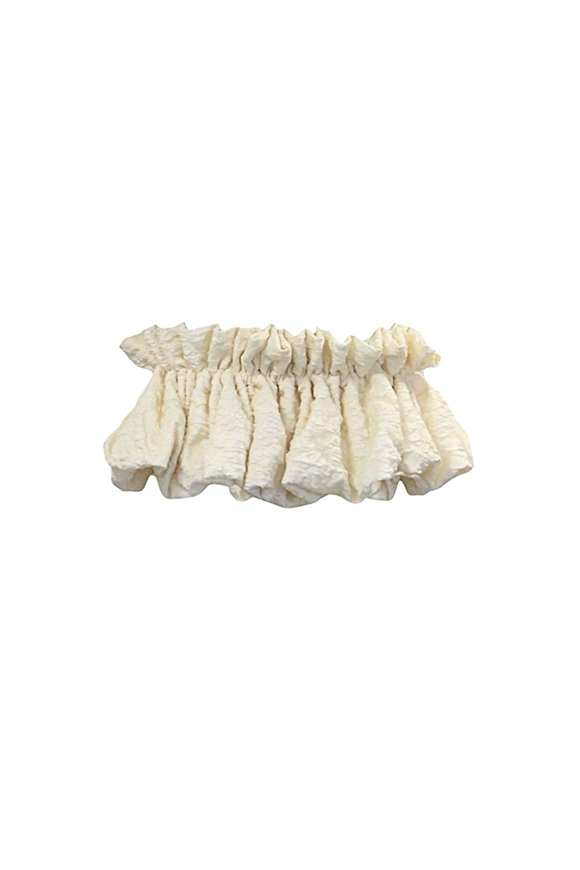 White lace garter on a white background