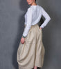 Linen-look sample skirt with pleated volume