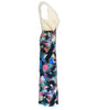 Floral dress with a white top on a white background