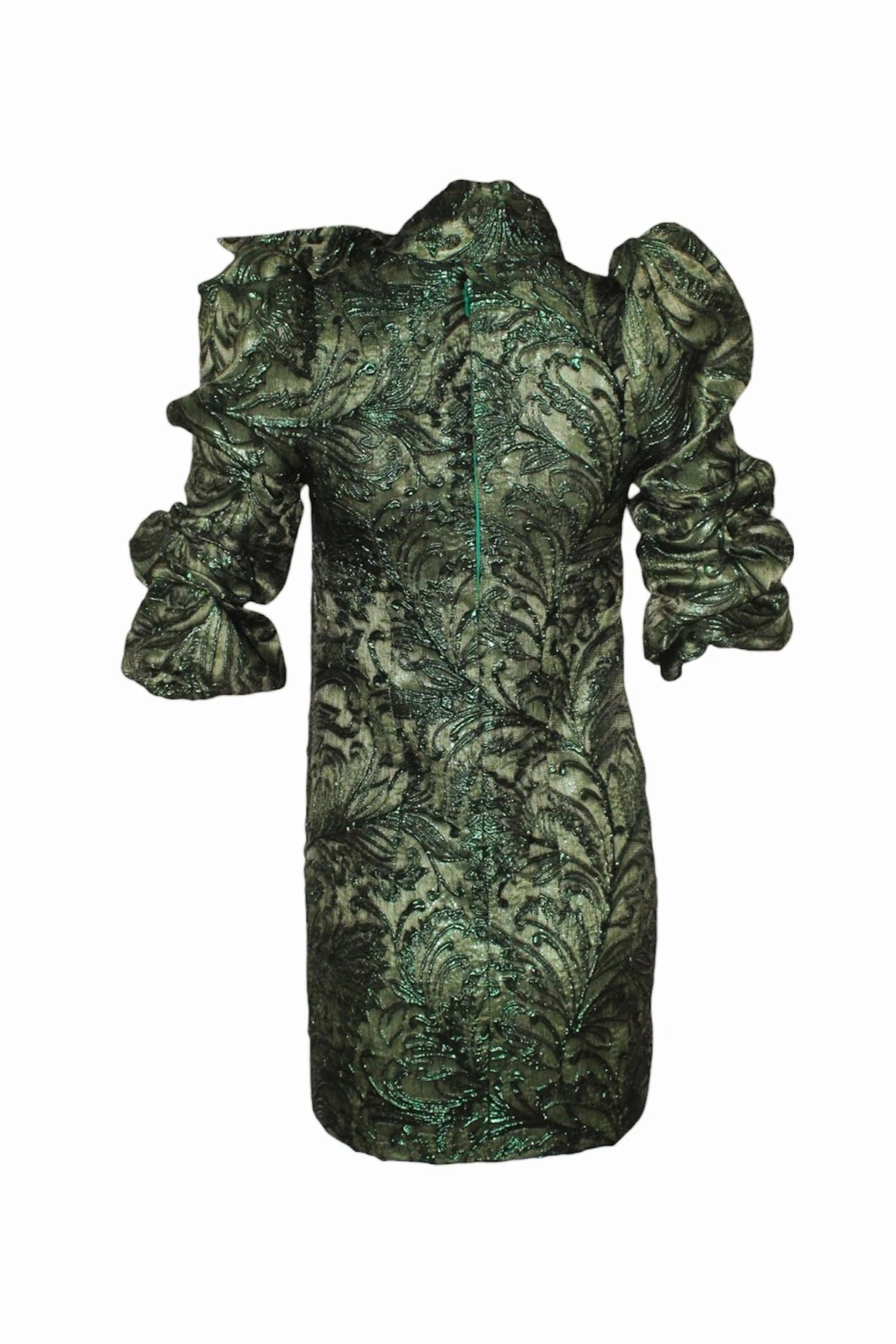 EMERALD JACQUARD Mini Dress