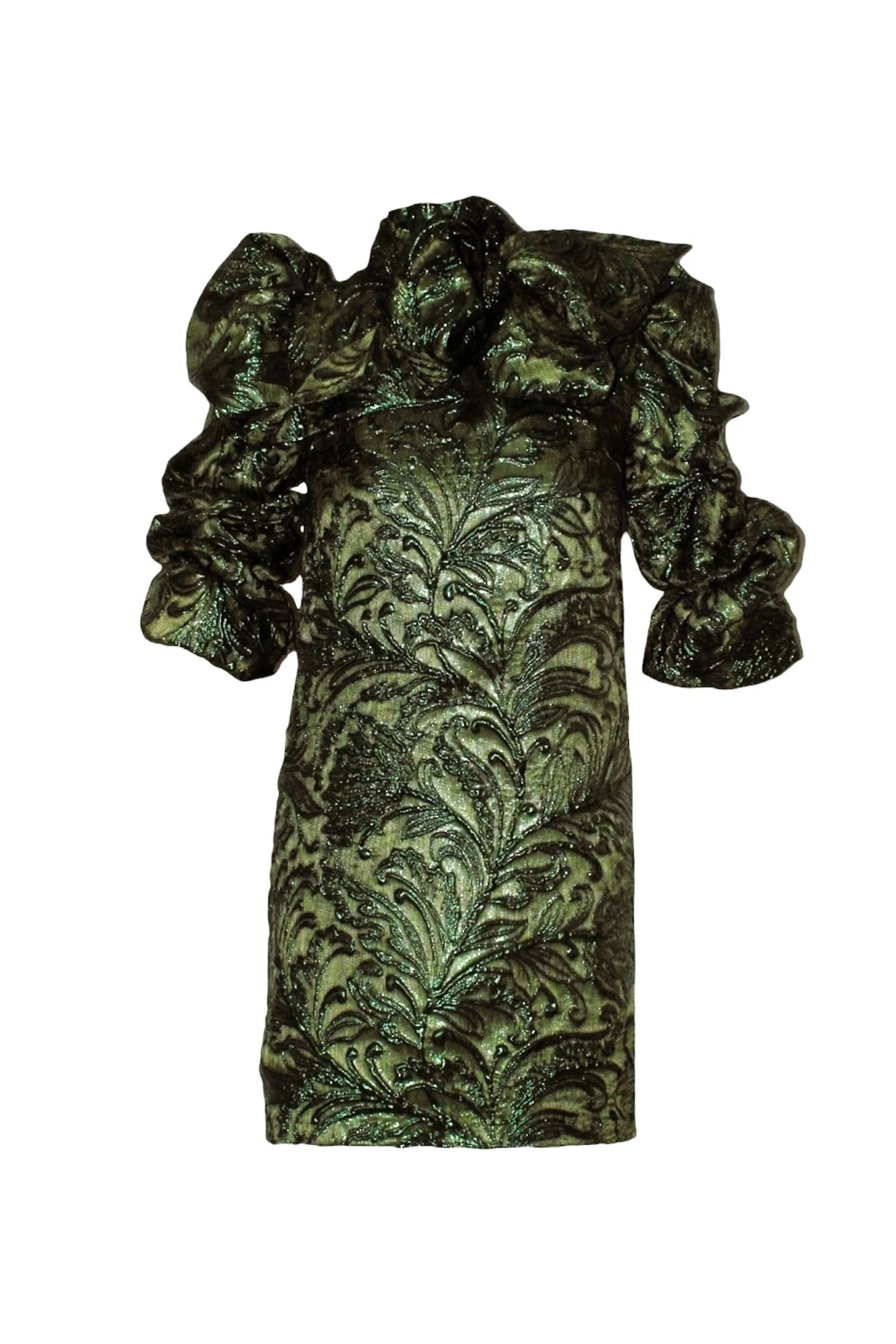 EMERALD JACQUARD Mini Dress