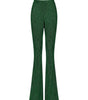 Green flared pants on a white background