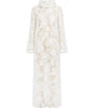 White lace dress on a white background