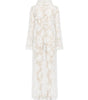 White lace dress on a white background