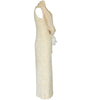 Beige textured dress on a white background