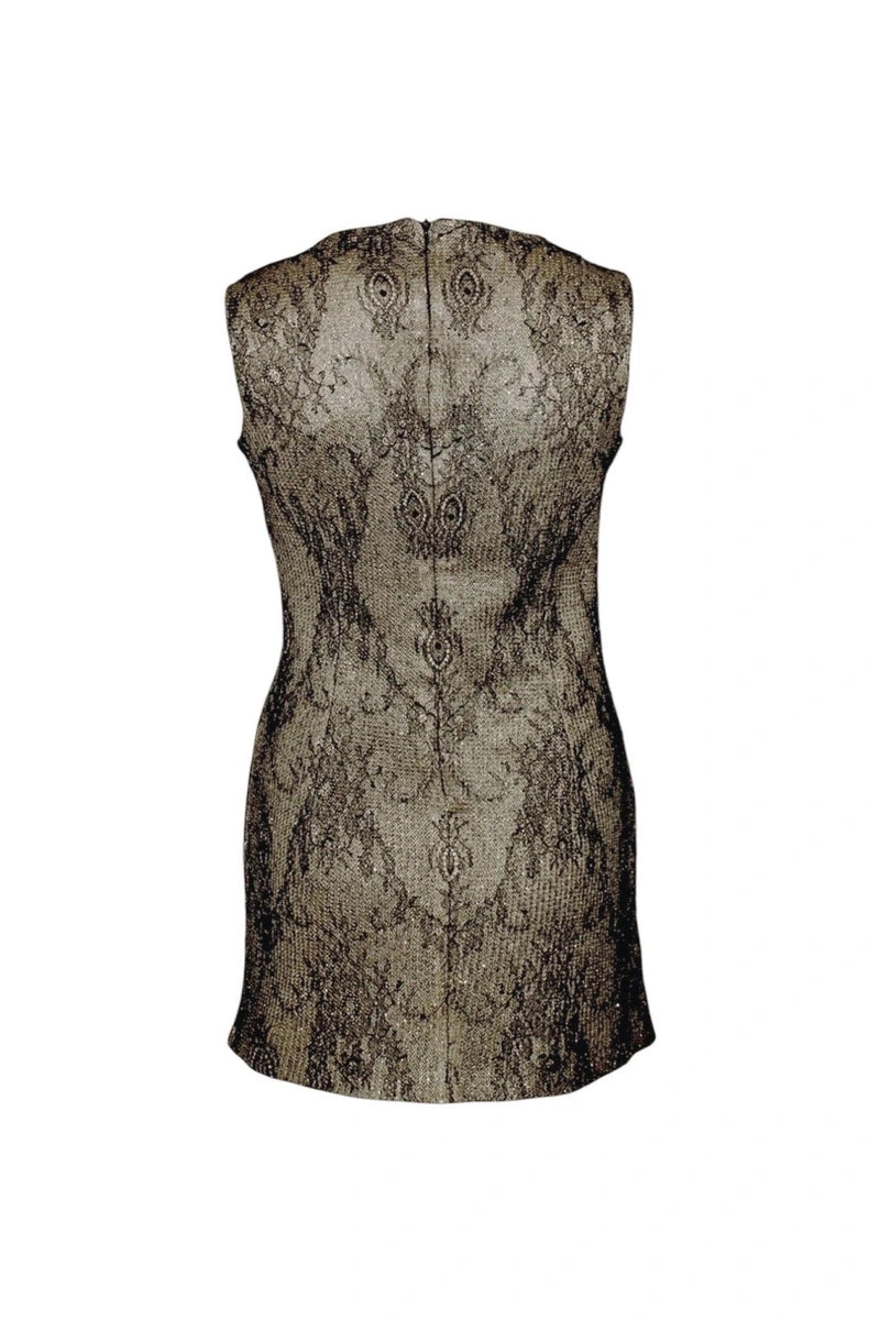 Patterned sleeveless top on a white background