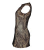Snakeskin-patterned halter top on a white background