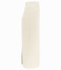 Beige skirt with a slit on a white background
