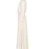 White dress with a bow detail on a white background