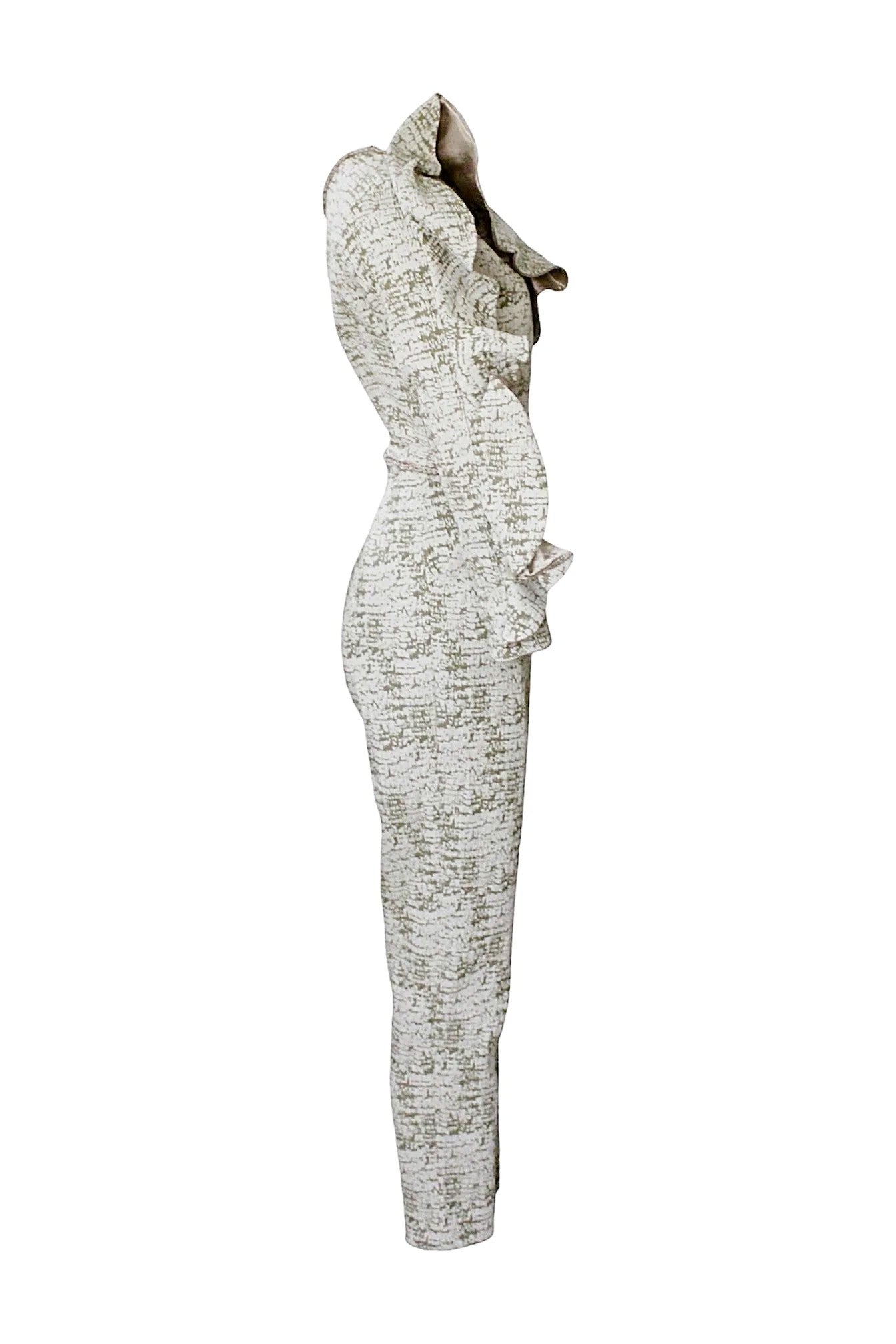 Textured jumpsuit on a white background