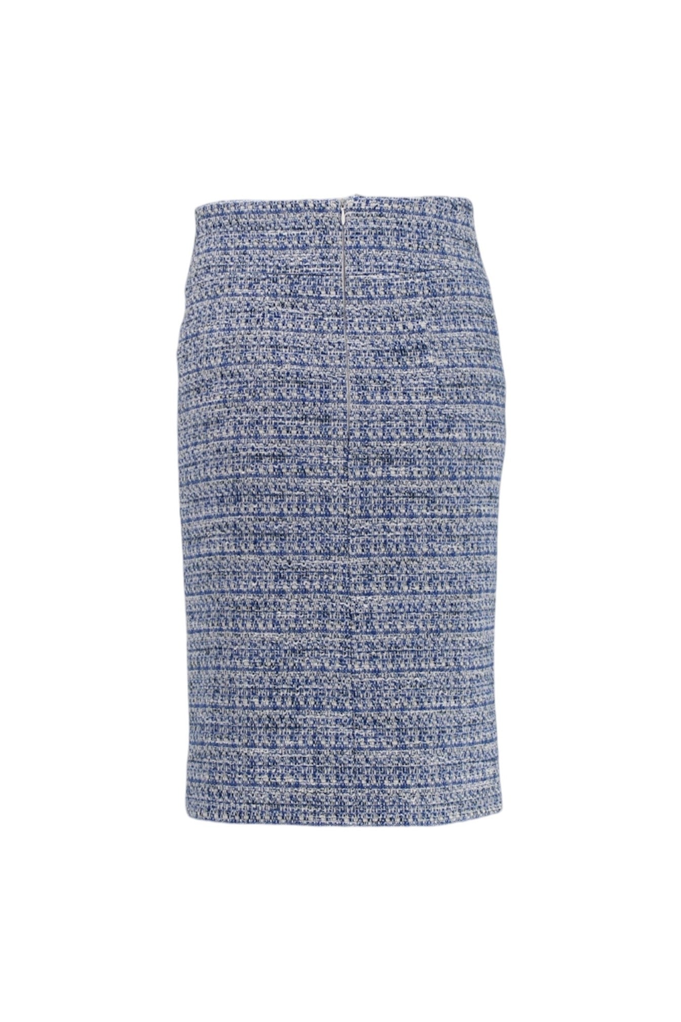 Textured blue and gray skirt on a white background