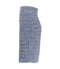 Textured blue and gray skirt on a white background